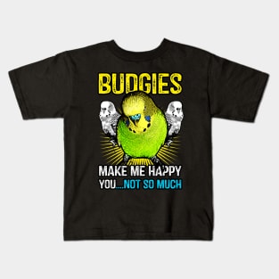 Budgies make me happy Kids T-Shirt